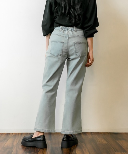 RCD(アールシーディー)の「セミフレアパンツ(デニムパンツ・レディース・ネイビー/ダークネイビー/ブラック/ブルー・M/L/LL/3L/4L)」の14枚目の写真