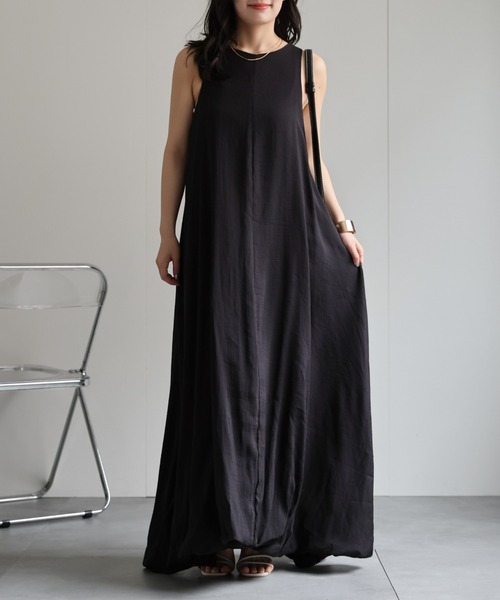 セール】バルーンシルエットノースリワンピース《動画あり