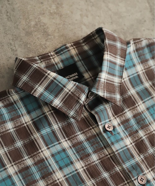 NOMBRE IMPAIR（ノンブルアンペール）の「ドビーダークチェック　裾ドロストシャツ（シャツ/ブラウス・レディース・ブラック/ブルー・FREE）」の19枚目の写真