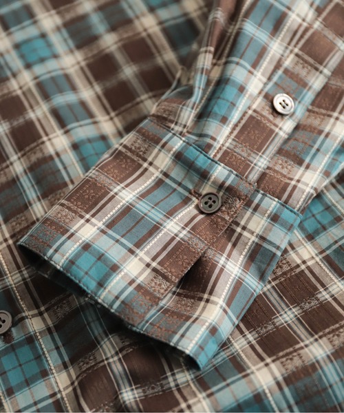 NOMBRE IMPAIR（ノンブルアンペール）の「ドビーダークチェック　裾ドロストシャツ（シャツ/ブラウス・レディース・ブラック/ブルー・FREE）」の20枚目の写真