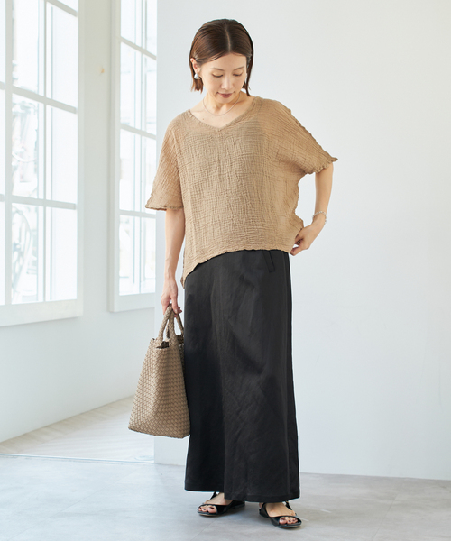 IENA(イエナ)の「L/VISバックサテンリーンスカート(スカート・レディース・ブラック/ホワイト・34/36/38)」の16枚目の写真