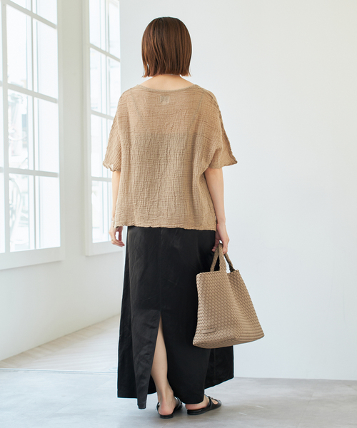 IENA(イエナ)の「L/VISバックサテンリーンスカート(スカート・レディース・ブラック/ホワイト・34/36/38)」の18枚目の写真