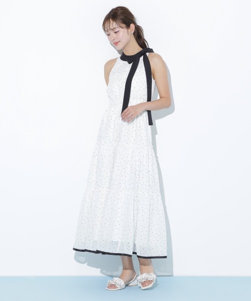 JILL by JILL STUART（ジルバイジルスチュアート）の「◇ホルターネックティアードワンピース（ワンピース・レディース・ホワイト系その他/ベージュ/ブルー・FREE）」の21枚目の写真