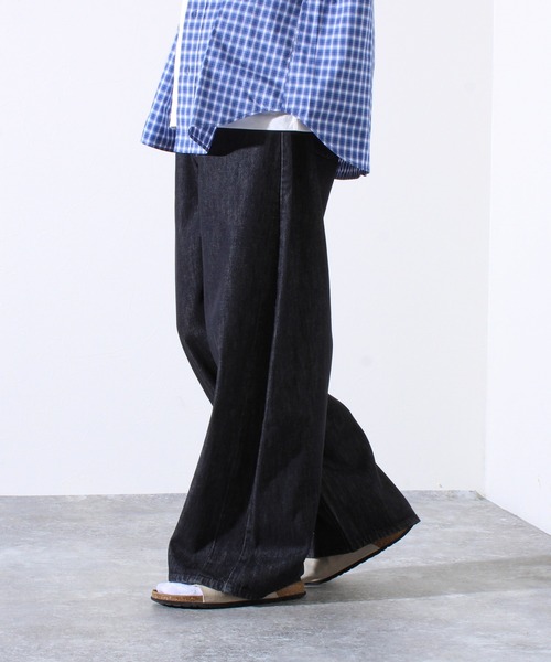 GLOSTER(グロスター)の「【WEB限定】パネル切替バレルデニム(デニムパンツ・メンズ・ブラック/インディゴブルー・マルチサイズ)」の15枚目の写真