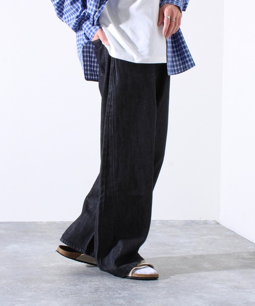 GLOSTER(グロスター)の「【WEB限定】パネル切替バレルデニム(デニムパンツ・メンズ・ブラック/インディゴブルー・マルチサイズ)」の17枚目の写真