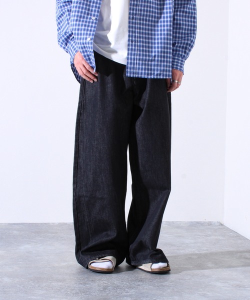 GLOSTER(グロスター)の「【WEB限定】パネル切替バレルデニム(デニムパンツ・メンズ・ブラック/インディゴブルー・マルチサイズ)」の14枚目の写真