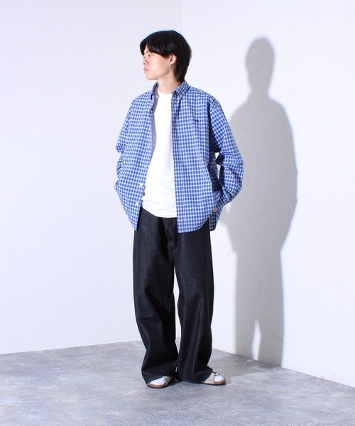 GLOSTER(グロスター)の「【WEB限定】パネル切替バレルデニム(デニムパンツ・メンズ・ブラック/インディゴブルー・マルチサイズ)」の19枚目の写真