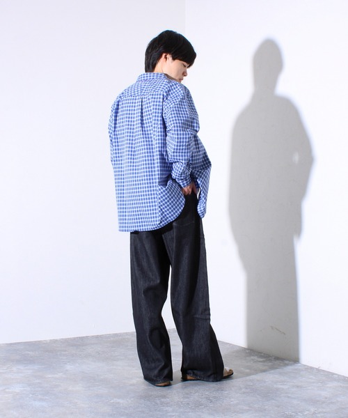 GLOSTER(グロスター)の「【WEB限定】パネル切替バレルデニム(デニムパンツ・メンズ・ブラック/インディゴブルー・マルチサイズ)」の13枚目の写真