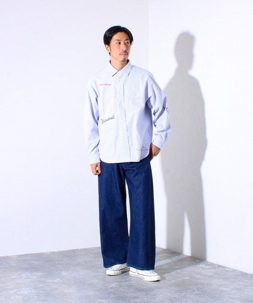 GLOSTER(グロスター)の「【WEB限定】パネル切替バレルデニム(デニムパンツ・メンズ・ブラック/インディゴブルー・マルチサイズ)」の10枚目の写真