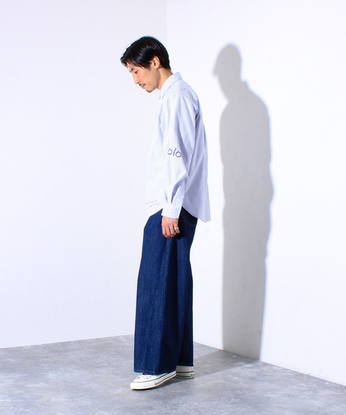 GLOSTER(グロスター)の「【WEB限定】パネル切替バレルデニム(デニムパンツ・メンズ・ブラック/インディゴブルー・マルチサイズ)」の12枚目の写真