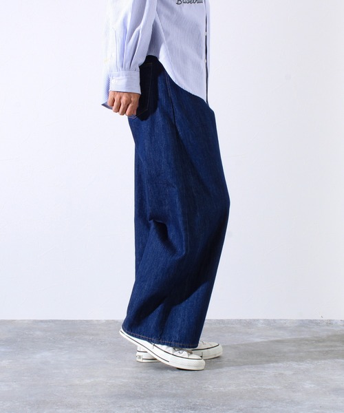 GLOSTER(グロスター)の「【WEB限定】パネル切替バレルデニム(デニムパンツ・メンズ・ブラック/インディゴブルー・マルチサイズ)」の5枚目の写真