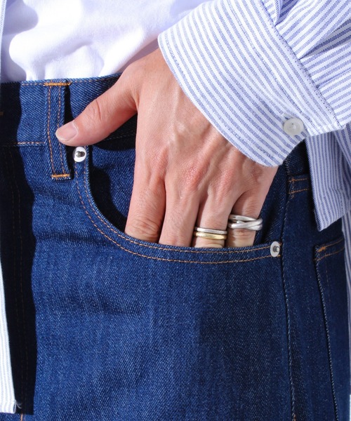 GLOSTER(グロスター)の「【WEB限定】パネル切替バレルデニム(デニムパンツ・メンズ・ブラック/インディゴブルー・マルチサイズ)」の6枚目の写真