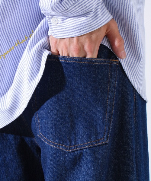 GLOSTER(グロスター)の「【WEB限定】パネル切替バレルデニム(デニムパンツ・メンズ・ブラック/インディゴブルー・マルチサイズ)」の20枚目の写真