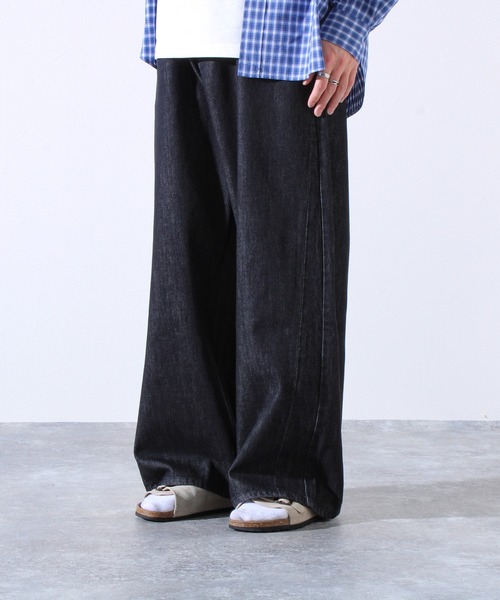 GLOSTER(グロスター)の「【WEB限定】パネル切替バレルデニム(デニムパンツ・メンズ・ブラック/インディゴブルー・マルチサイズ)」の22枚目の写真