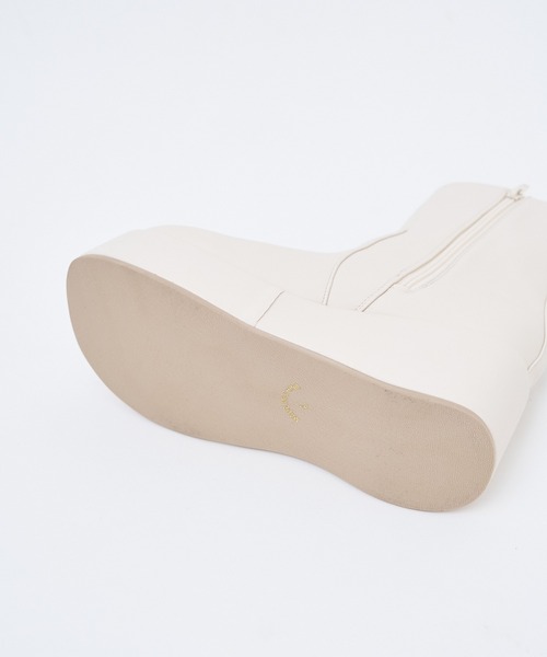 セール】【マイナス3キロ見え】サイドゴアボリュームソールショート