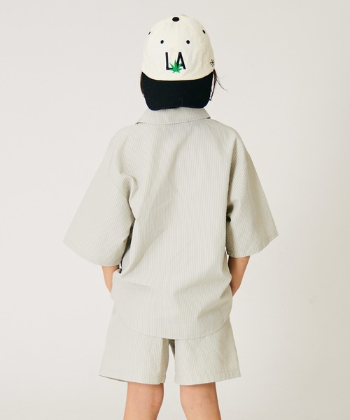 PAIRMANON STREET(ペアマノンストリート)の「【PAIRMANON STREET】ストライプ柄 サッカー セットアップ(セットアップ・キッズ・ミント/ブルー・160/150/140/130/120/110/100/90)」の22枚目の写真