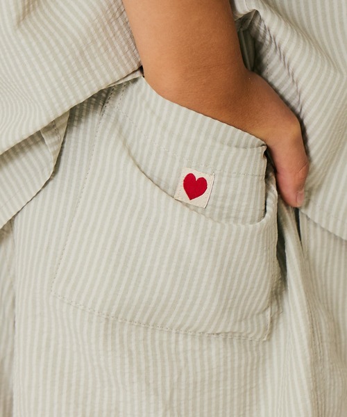 PAIRMANON STREET(ペアマノンストリート)の「【PAIRMANON STREET】ストライプ柄 サッカー セットアップ(セットアップ・キッズ・ミント/ブルー・160/150/140/130/120/110/100/90)」の19枚目の写真