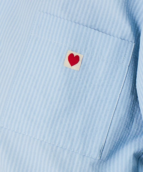 PAIRMANON STREET(ペアマノンストリート)の「【PAIRMANON STREET】ストライプ柄 サッカー セットアップ(セットアップ・キッズ・ミント/ブルー・160/150/140/130/120/110/100/90)」の16枚目の写真