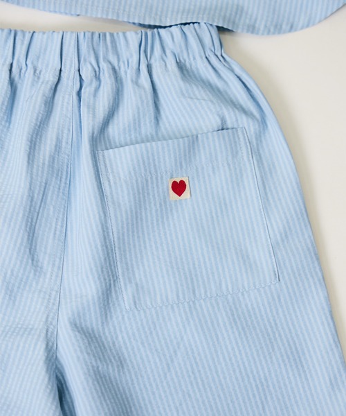 PAIRMANON STREET(ペアマノンストリート)の「【PAIRMANON STREET】ストライプ柄 サッカー セットアップ(セットアップ・キッズ・ミント/ブルー・160/150/140/130/120/110/100/90)」の18枚目の写真