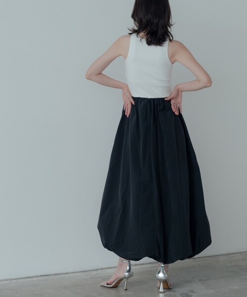 GALLEST（ギャレスト）の「◆【一部店舗限定】テレコタンクドッキングワンピース（ワンピース・レディース・ブラック/ホワイト・38）」の8枚目の写真