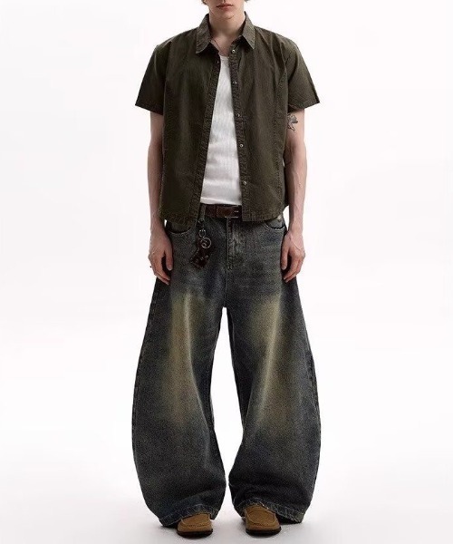 FreeZone（フリーゾーン）の「オーバーサイズ バギーデニムパンツ（デニムパンツ・メンズ・ブルー・S/M/L）」の2枚目の写真