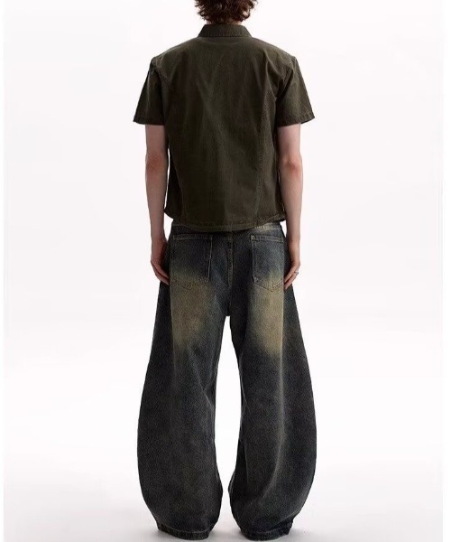 FreeZone（フリーゾーン）の「オーバーサイズ バギーデニムパンツ（デニムパンツ・メンズ・ブルー・S/M/L）」の4枚目の写真