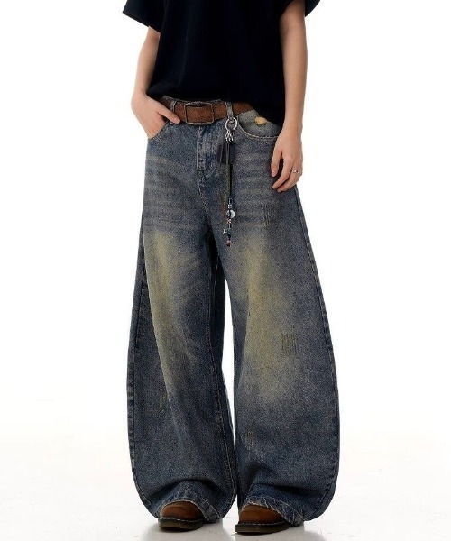 FreeZone（フリーゾーン）の「オーバーサイズ バギーデニムパンツ（デニムパンツ・メンズ・ブルー・S/M/L）」の11枚目の写真