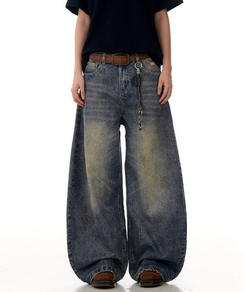 FreeZone（フリーゾーン）の「オーバーサイズ バギーデニムパンツ（デニムパンツ・メンズ・ブルー・S/M/L）」の13枚目の写真