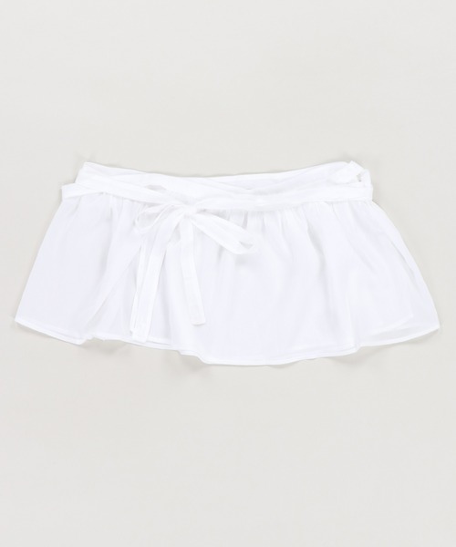 SPINNS（スピンズ）の「レース巻きスカート/シンプル（スカート・レディース・ホワイト/ブラック・ONESIZE）」の9枚目の写真