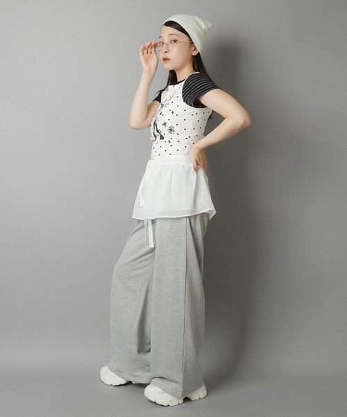 SPINNS（スピンズ）の「レース巻きスカート/シンプル（スカート・レディース・ホワイト/ブラック・ONESIZE）」の6枚目の写真