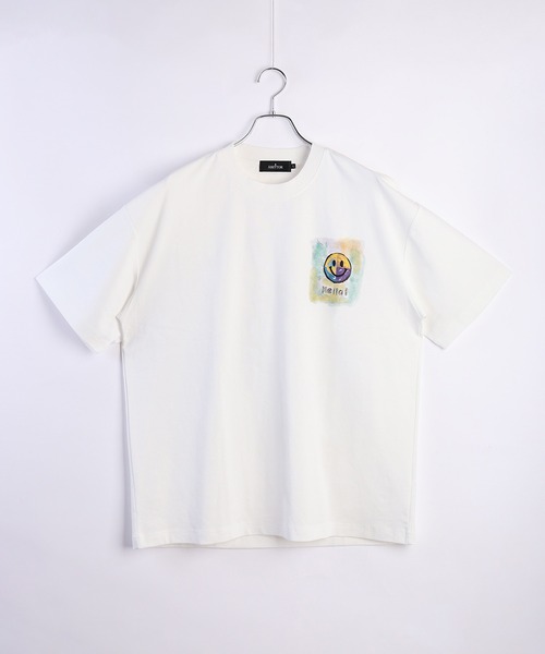 WESTSEA(ウエストシー)の「スマイル 手書き風プリント 半袖Tシャツ オーバーサイズ(Tシャツ/カットソー・メンズ・ブラック/ホワイト・M/L)」の15枚目の写真