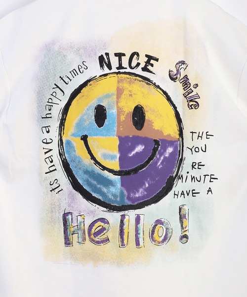 WESTSEA(ウエストシー)の「スマイル 手書き風プリント 半袖Tシャツ オーバーサイズ(Tシャツ/カットソー・メンズ・ブラック/ホワイト・M/L)」の22枚目の写真