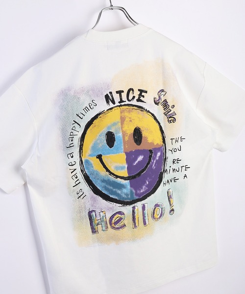 WESTSEA(ウエストシー)の「スマイル 手書き風プリント 半袖Tシャツ オーバーサイズ(Tシャツ/カットソー・メンズ・ブラック/ホワイト・M/L)」の17枚目の写真