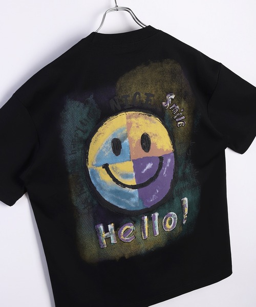 WESTSEA(ウエストシー)の「スマイル 手書き風プリント 半袖Tシャツ オーバーサイズ(Tシャツ/カットソー・メンズ・ブラック/ホワイト・M/L)」の20枚目の写真