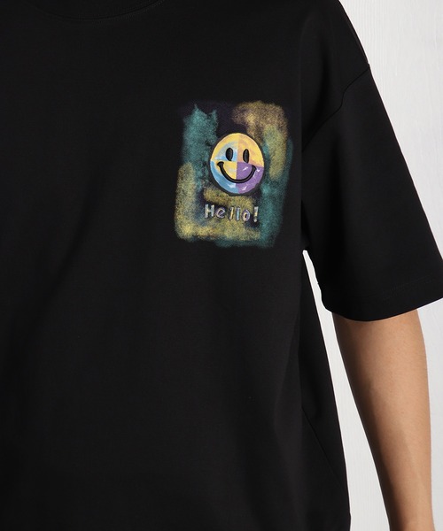 WESTSEA(ウエストシー)の「スマイル 手書き風プリント 半袖Tシャツ オーバーサイズ(Tシャツ/カットソー・メンズ・ブラック/ホワイト・M/L)」の11枚目の写真