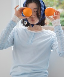 シアー」に該当するトップス（ブルー・ネイビー/青色系・長袖