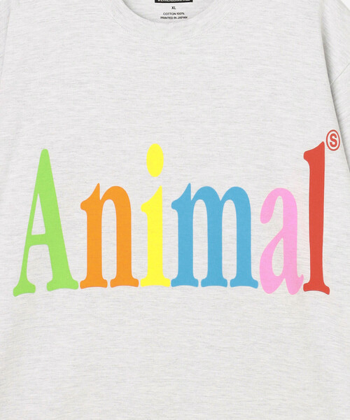 Bshop（ビショップ）の「STUDIO WEAREALLANIMALS | Animals Letter 半袖Tシャツ MEN（Tシャツ/カットソー・メンズ・ブラック/グレー・XL/L）」の6枚目の写真