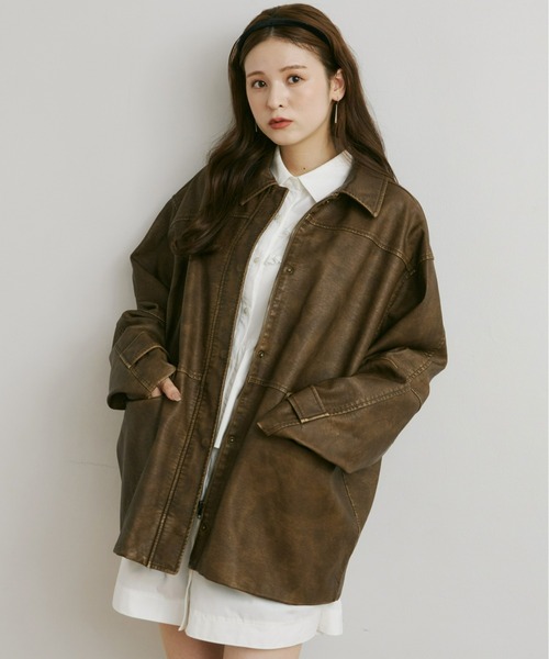 ビンテージライクオーバーサイズブルゾン