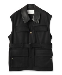 CULLNI(Nj)Wool Melton Safari Vest(u])