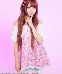 レディースのチュニック（ピンク/桃色系・レース）ファッション