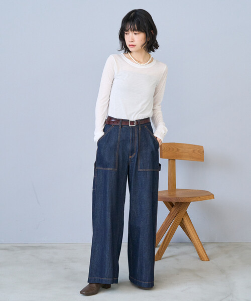 FREAK'S STORE（フリークスストア）の「ペインター ワイドパンツ＜セットアップ対応＞（カーゴパンツ・レディース・オフホワイト/ブラック/オリーブ/その他/ネイビー/その他1・SMALL/MEDIUM）」の20枚目の写真