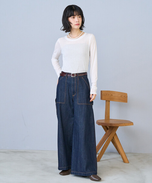 FREAK'S STORE（フリークスストア）の「ペインター ワイドパンツ＜セットアップ対応＞（カーゴパンツ・レディース・オフホワイト/ブラック/オリーブ/その他/ネイビー/その他1・SMALL/MEDIUM）」の22枚目の写真