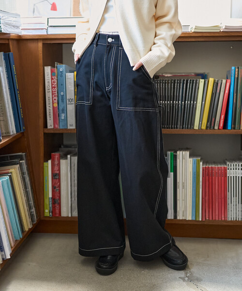 FREAK'S STORE(フリークスストア)の「ペインター ワイドパンツ<セットアップ対応>(カーゴパンツ・レディース・オフホワイト/ブラック/オリーブ/その他/ネイビー/その他1・SMALL/MEDIUM)」の12枚目の写真