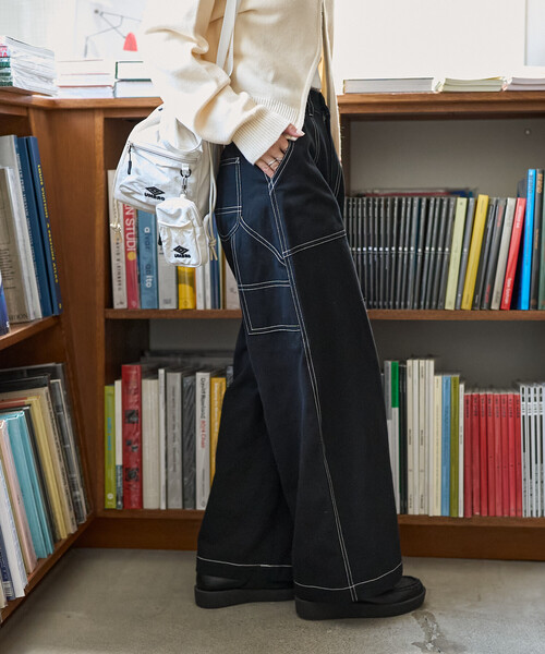 FREAK'S STORE(フリークスストア)の「ペインター ワイドパンツ<セットアップ対応>(カーゴパンツ・レディース・オフホワイト/ブラック/オリーブ/その他/ネイビー/その他1・SMALL/MEDIUM)」の15枚目の写真