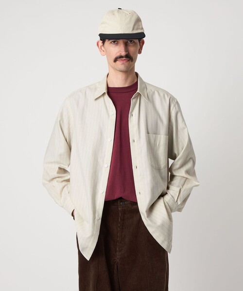 Steven Alan(スティーブンアラン)の「<Steven Alan> ネル ストライプ レギュラーカラー シャツ NARROW(シャツ/ブラウス・メンズ・ダークグレー/ナチュラル・S/M/L/XL)」の5枚目の写真