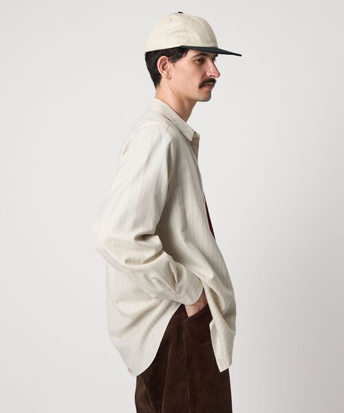 Steven Alan(スティーブンアラン)の「<Steven Alan> ネル ストライプ レギュラーカラー シャツ NARROW(シャツ/ブラウス・メンズ・ダークグレー/ナチュラル・S/M/L/XL)」の7枚目の写真