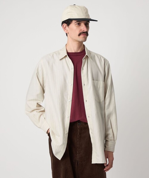 Steven Alan(スティーブンアラン)の「<Steven Alan> ネル ストライプ レギュラーカラー シャツ NARROW(シャツ/ブラウス・メンズ・ダークグレー/ナチュラル・S/M/L/XL)」の9枚目の写真