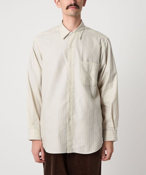 Steven Alan(スティーブンアラン)の「<Steven Alan> ネル ストライプ レギュラーカラー シャツ NARROW(シャツ/ブラウス・メンズ・ダークグレー/ナチュラル・S/M/L/XL)」の15枚目の写真