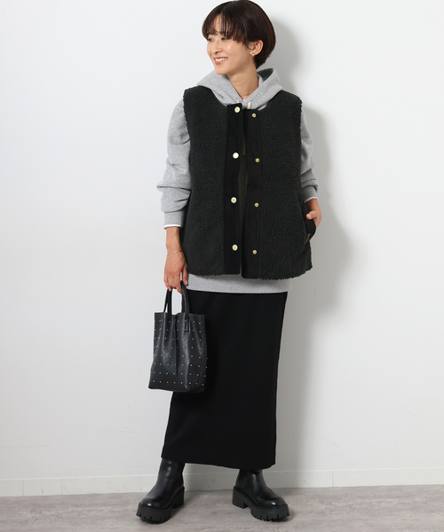 Barbour（バブアー）の「《追加》【BARBOUR/バブアー】DULSIE LINER：ボアベスト（その他アウター・レディース・ブラック/カーキ・10）」の16枚目の写真