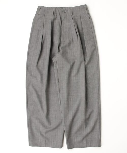my beautiful landlet（マイビューティフルランドレット）の「【my beautiful landlet】 STRIPE WOOL TUCK WIDE PANTS（スラックス・メンズ・グレー/ネイビー/ブラック・1/2/0）」の12枚目の写真